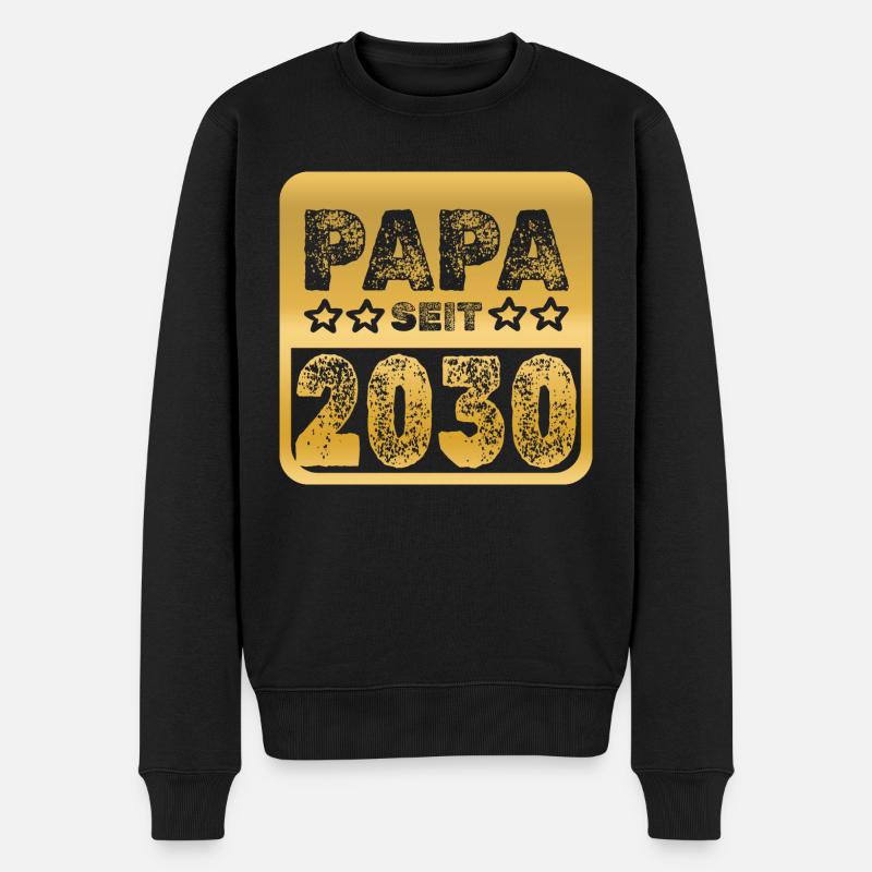 2030 - Männer Premium Bio Pullover - Schwarz