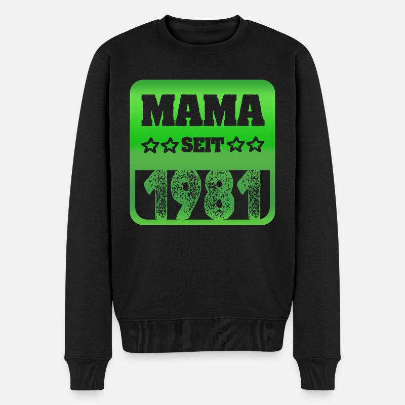 Mutter 1981 - Männer Premium Bio Pullover - Schwarz