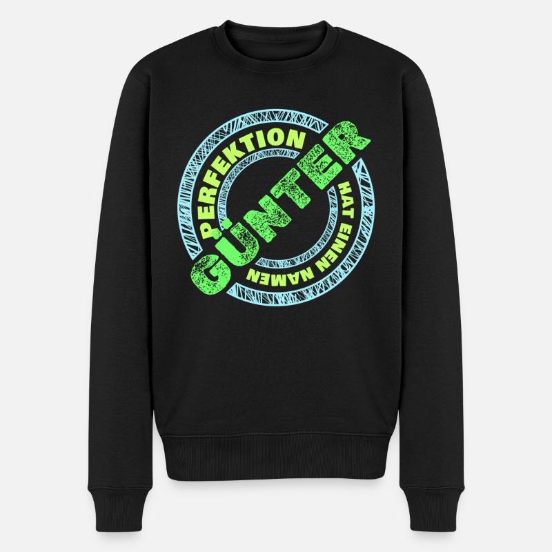 Günter Günter - Männer Premium Bio Pullover - Schwarz