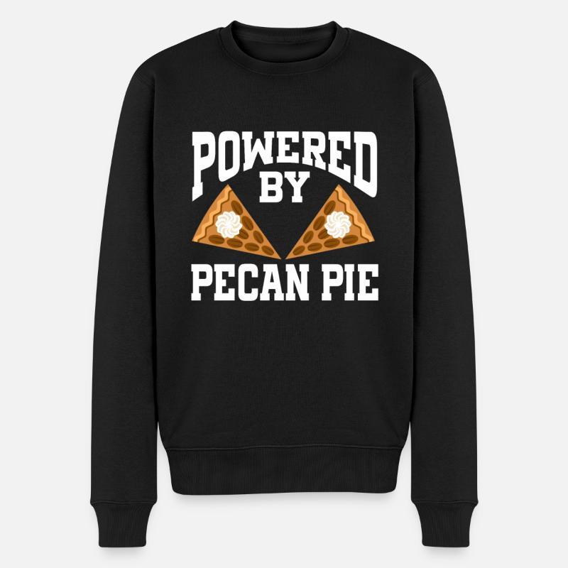 Powered By Pecan Pie - Men's Premium Organic Jumper - black