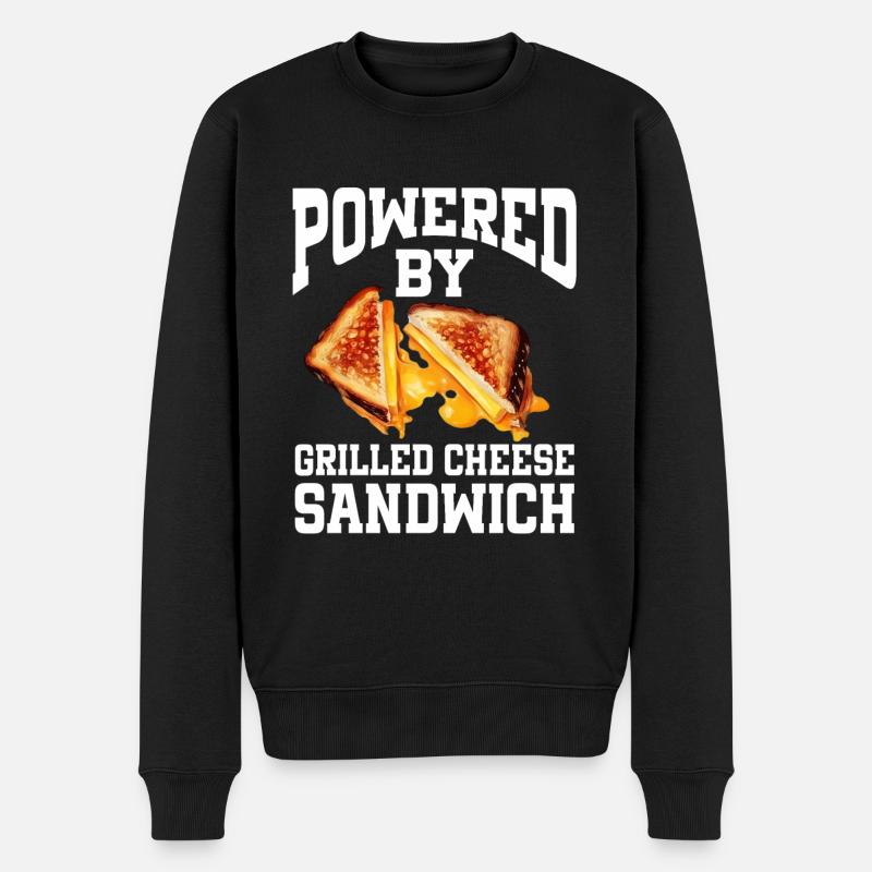Sandwich au fromage grillé - Pull Premium bio Homme - noir