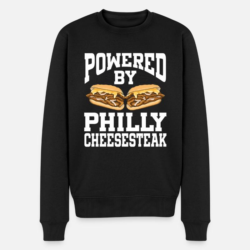 Powered By Philly Cheesesteak - Men's Premium Organic Jumper - black