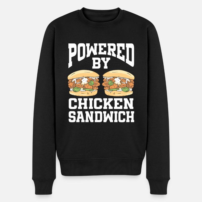Sandwich au poulet - Pull Premium bio Homme - noir