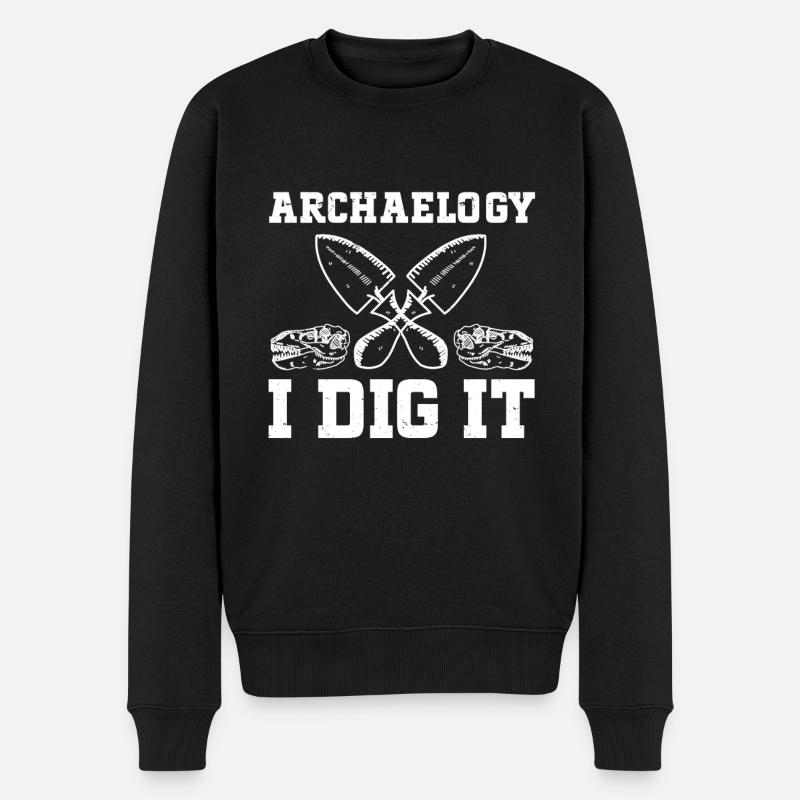 Archaeologist Archaeology - Männer Premium Bio Pullover - Schwarz