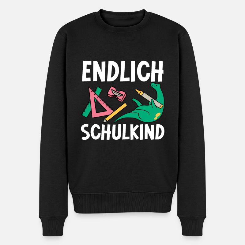 School 1. Grade - Männer Premium Bio Pullover - Schwarz