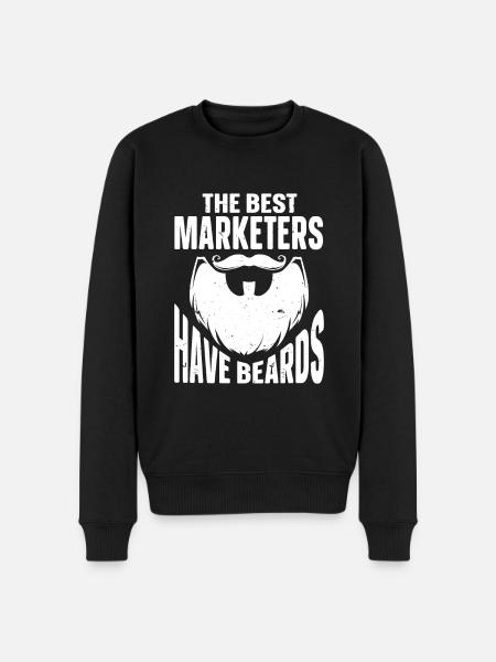 Beard Quote Bearded Men - Men's Premium Organic Jumper - black