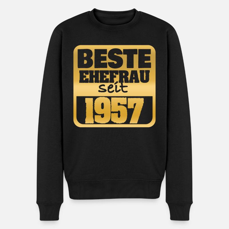 Verheiratet 1957 - Männer Premium Bio Pullover - Schwarz