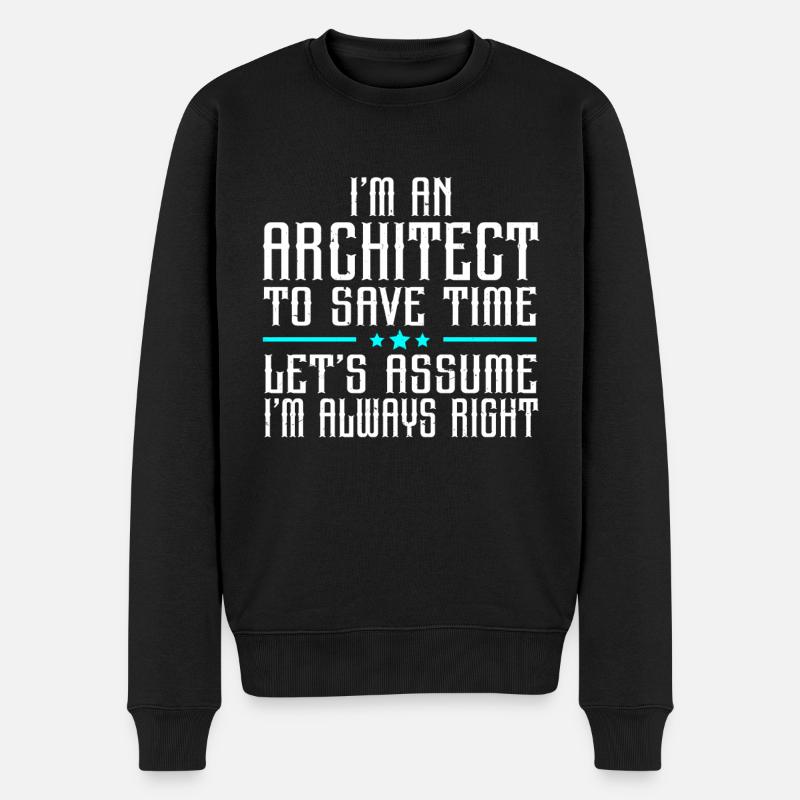 Architect Architecture - Männer Premium Bio Pullover - Schwarz