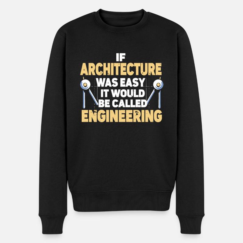 Architect Architecture - Männer Premium Bio Pullover - Schwarz