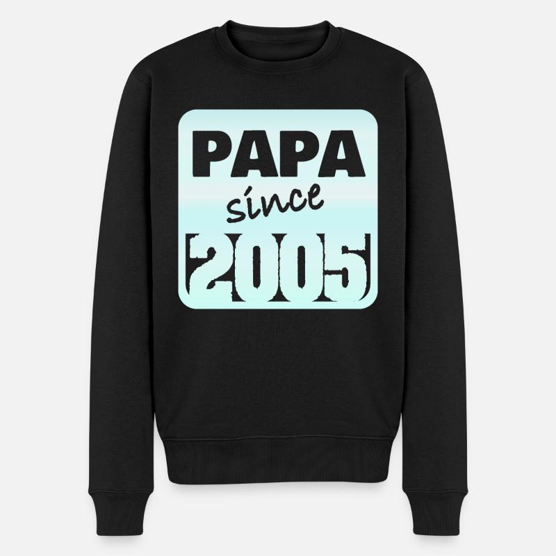 Papa 2005 - Männer Premium Bio Pullover - Schwarz