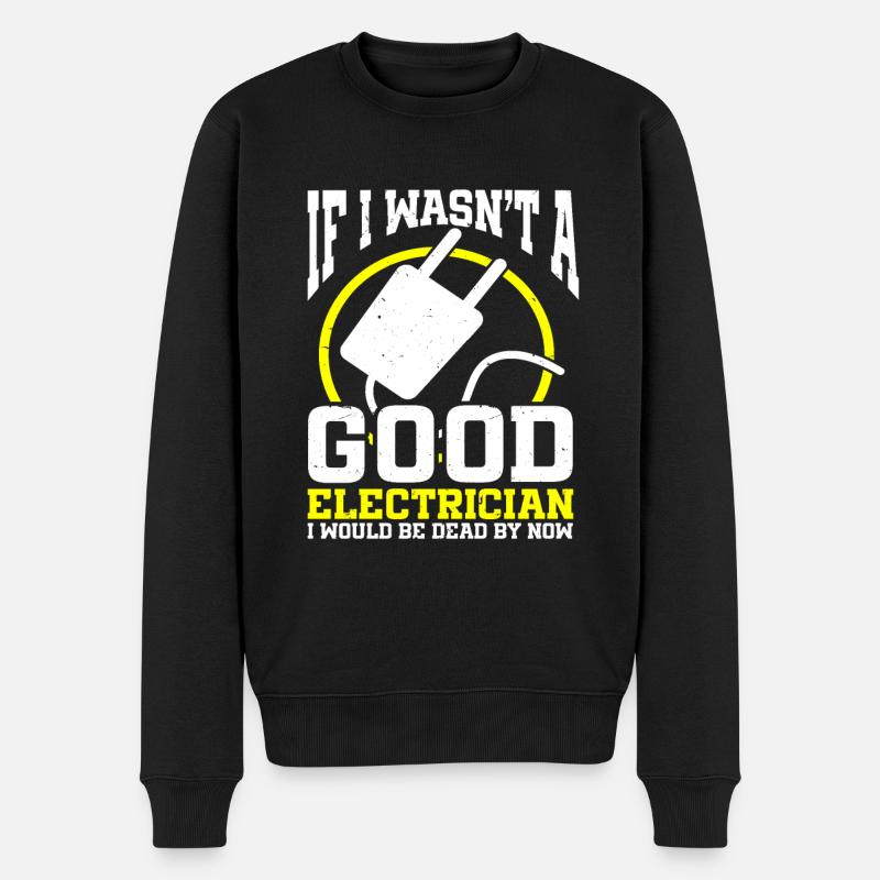 Electrician - Männer Premium Bio Pullover - Schwarz