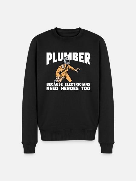 Funny I'm A Plumber - Men's Premium Organic Jumper - black