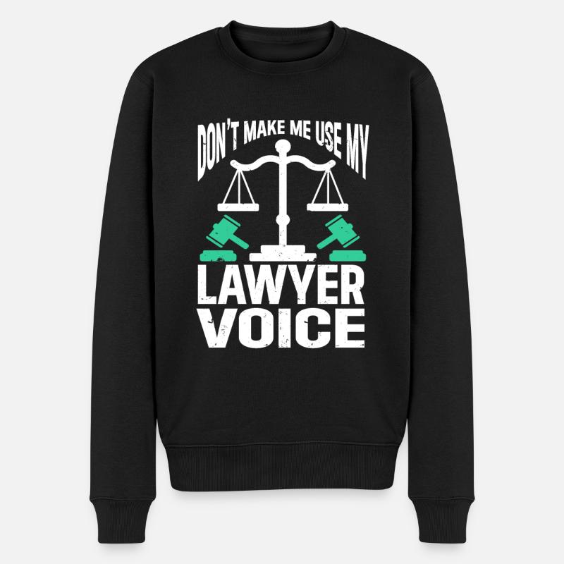 Law Lawyer - Männer Premium Bio Pullover - Schwarz