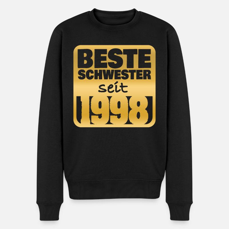 Geburt 1998 - Männer Premium Bio Pullover - Schwarz