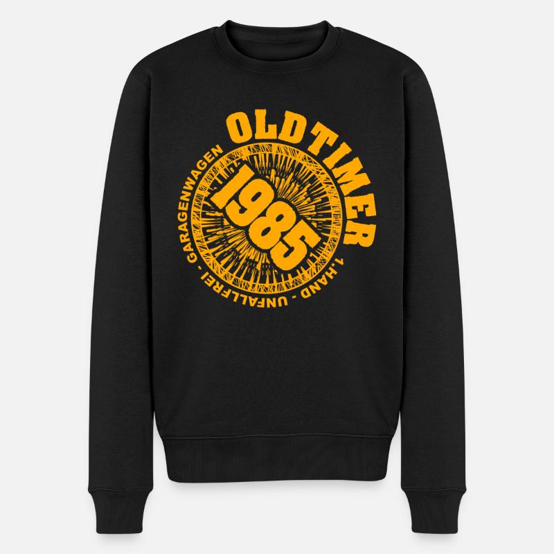 1985 - Männer Premium Bio Pullover - Schwarz