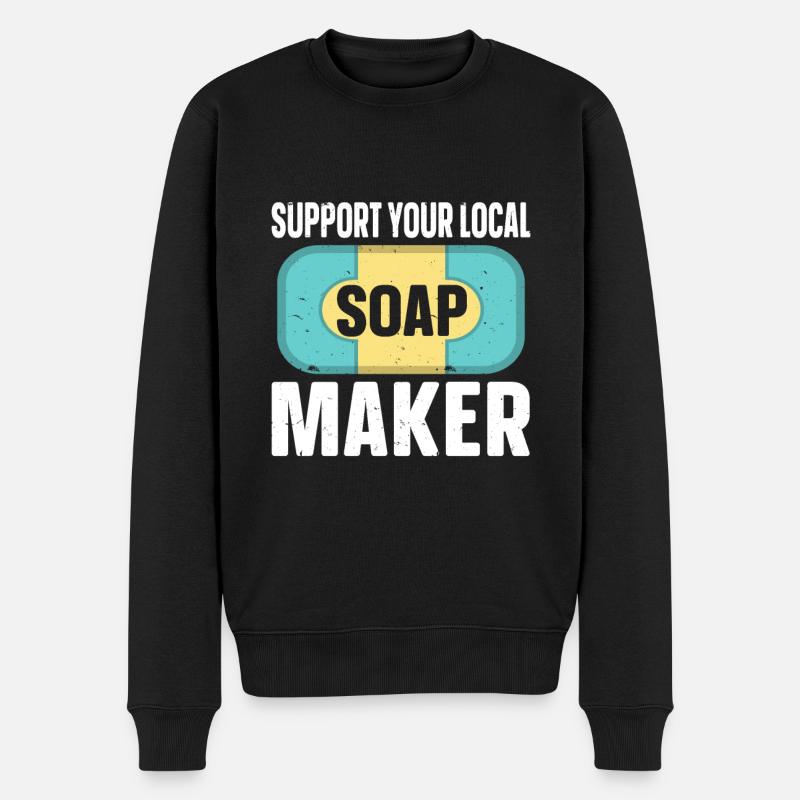 Soap Making Soap Maker - Männer Premium Bio Pullover - Schwarz