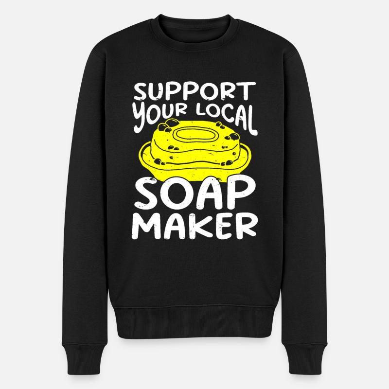 Soap Making Soap Maker - Männer Premium Bio Pullover - Schwarz
