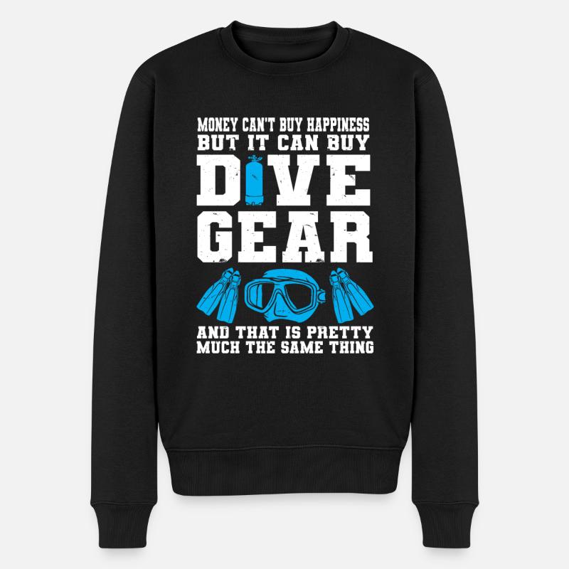 Scuba Diving Diver - Männer Premium Bio Pullover - Schwarz