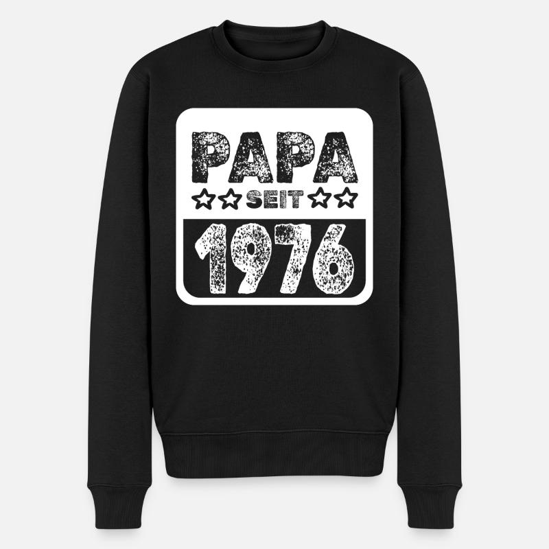 1976 - Männer Premium Bio Pullover - Schwarz