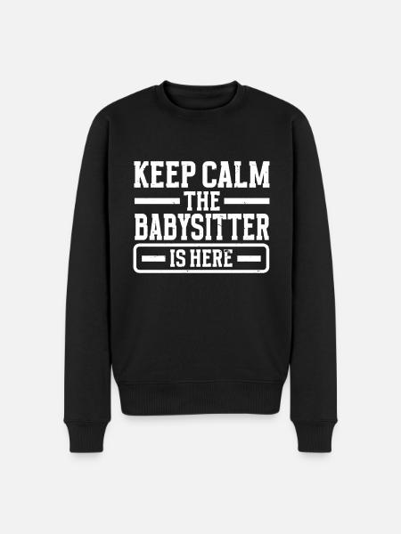 Babysitter Babysitting - Men's Premium Organic Jumper - black