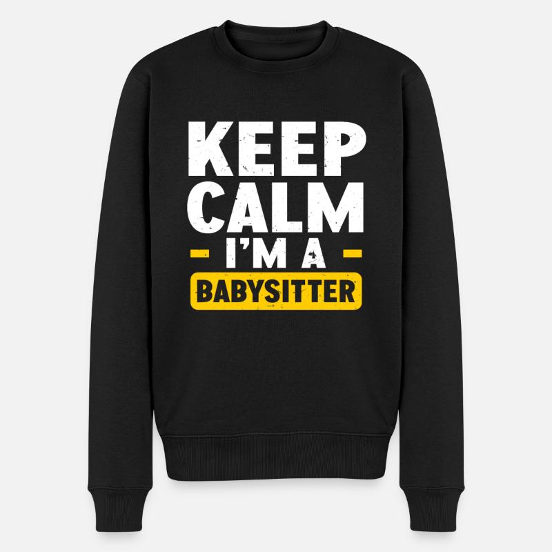 Baby-sitter Babysitting - Pull Premium bio Homme - noir