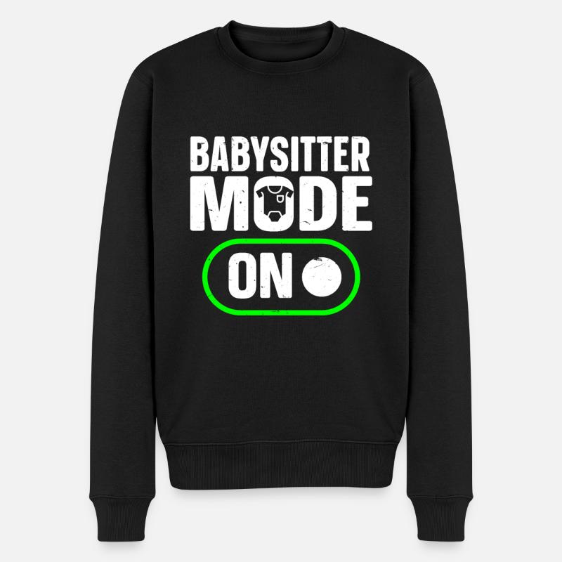 Baby-sitter Babysitting - Pull Premium bio Homme - noir