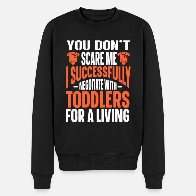 Babysitter Babysitting - Männer Premium Bio Pullover - Schwarz
