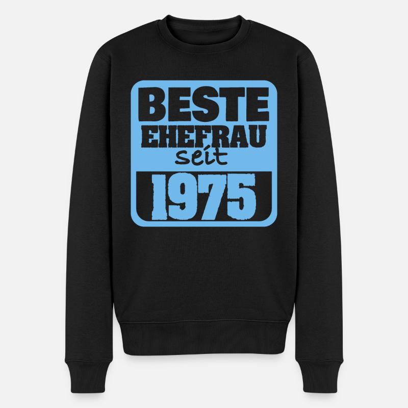 1975 - Männer Premium Bio Pullover - Schwarz