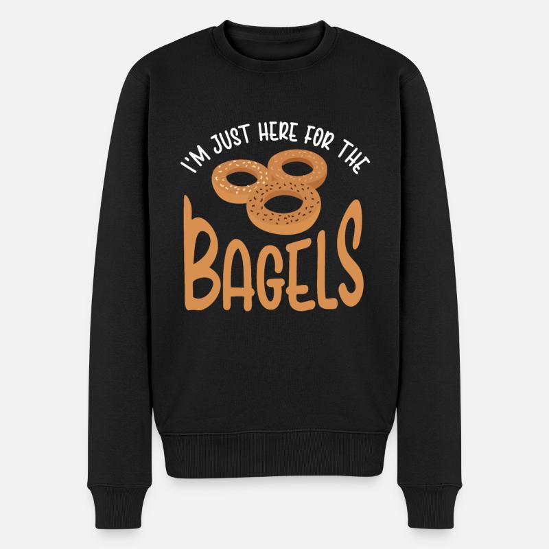Bagel Lover Art Bagels - Pull Premium bio Homme - noir