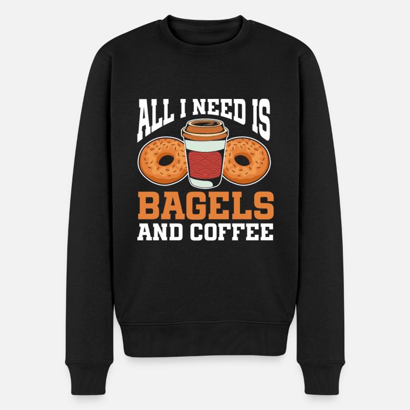 Bagel Lover Art Bagels - Pull Premium bio Homme - noir