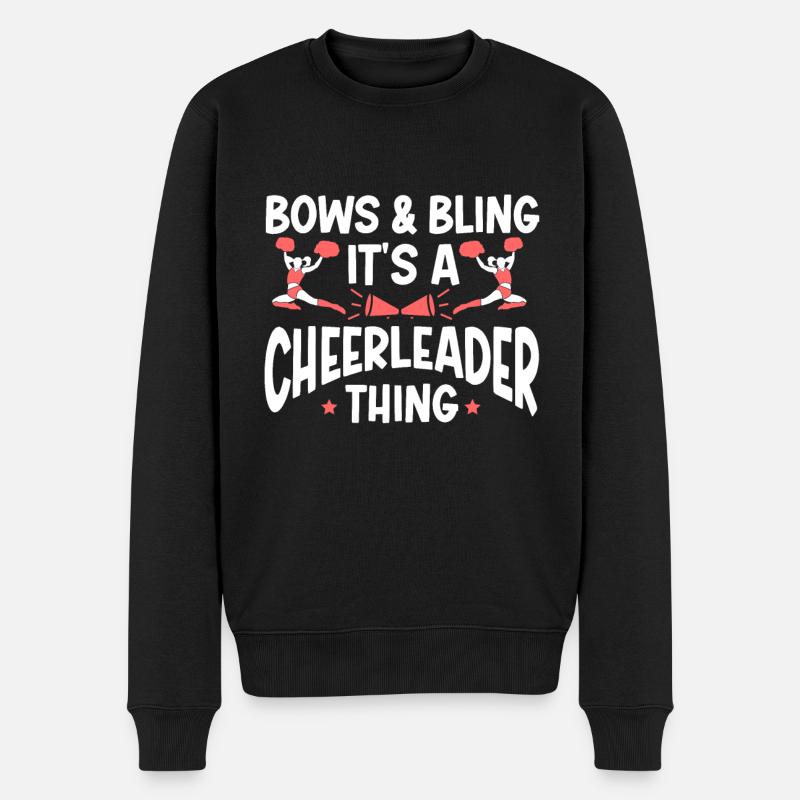 Cheerleading Cheerleader Base Flyer - Männer Premium Bio Pullover - Schwarz