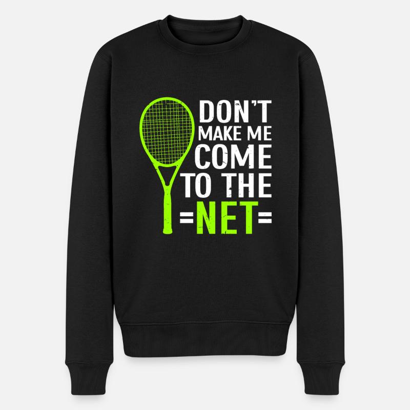 Tennis Player - Männer Premium Bio Pullover - Schwarz