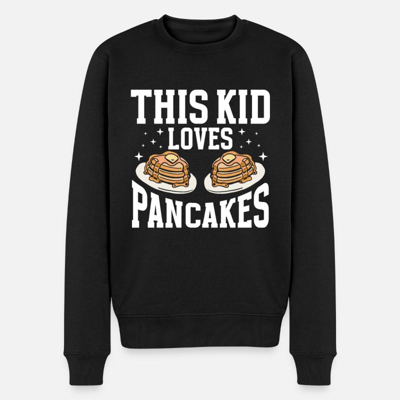 Crêpes Petit-déjeuner Gourmand - Pull Premium bio Homme - noir