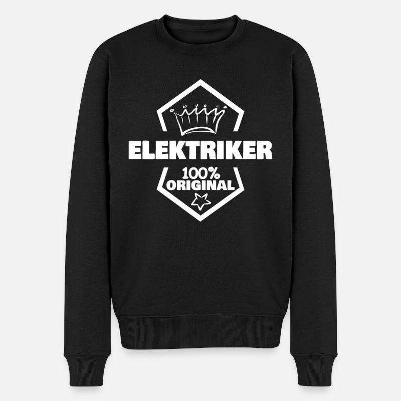 Électricien de travail - Pull Premium bio Homme - noir