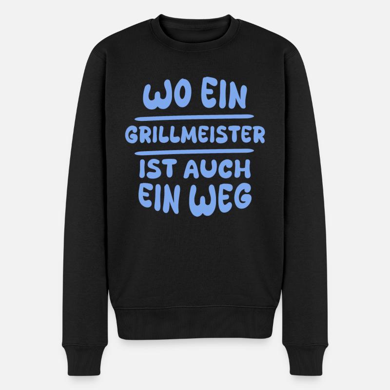 Grillmeister Grillmeister - Männer Premium Bio Pullover - Schwarz