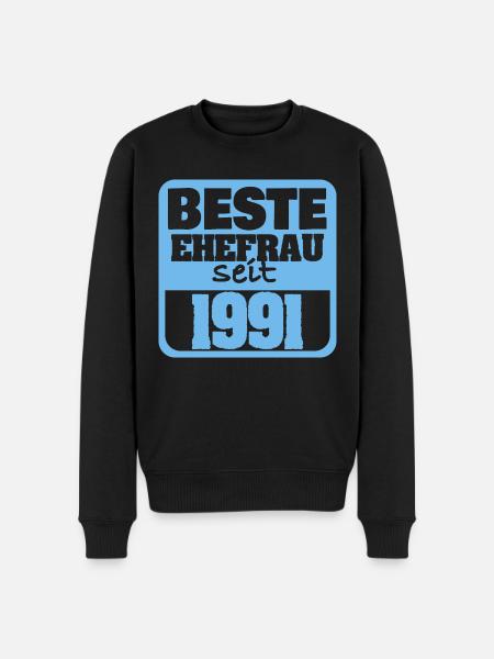 Ehe 1991 - Männer Premium Bio Pullover - Schwarz