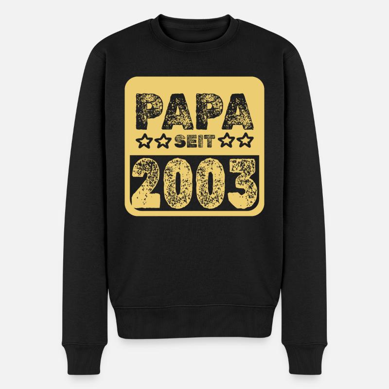 Papa 2003 - Männer Premium Bio Pullover - Schwarz