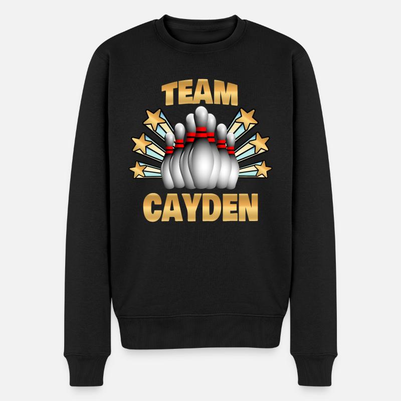 Bowling Cayden - Männer Premium Bio Pullover - Schwarz