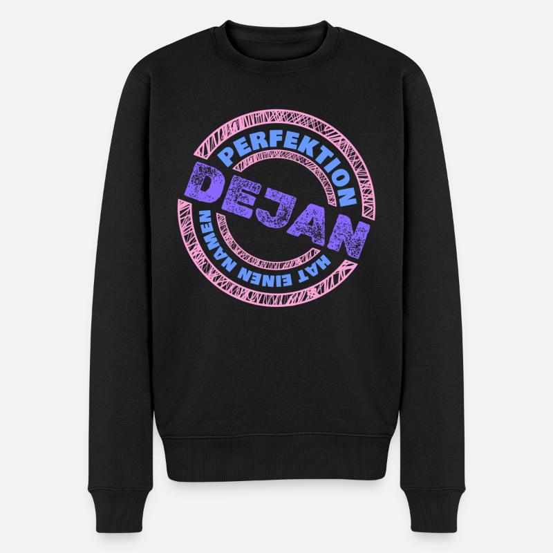 Geschenk für Dejan - Männer Premium Bio Pullover - Schwarz