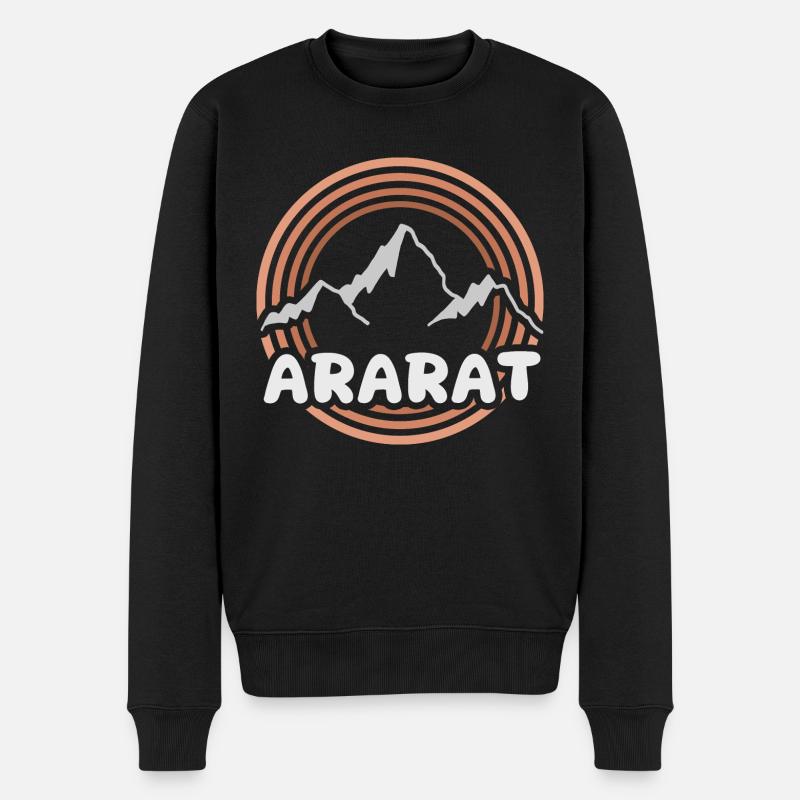 Ararat als Berg - Männer Premium Bio Pullover - Schwarz
