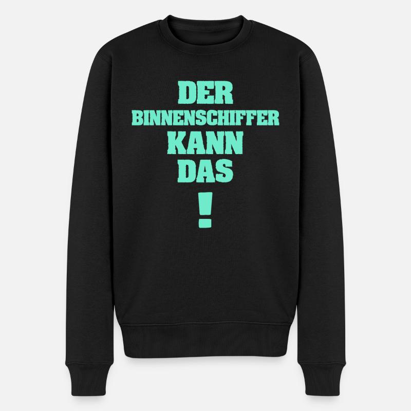Geschenk für Binnenschiffer - Männer Premium Bio Pullover - Schwarz