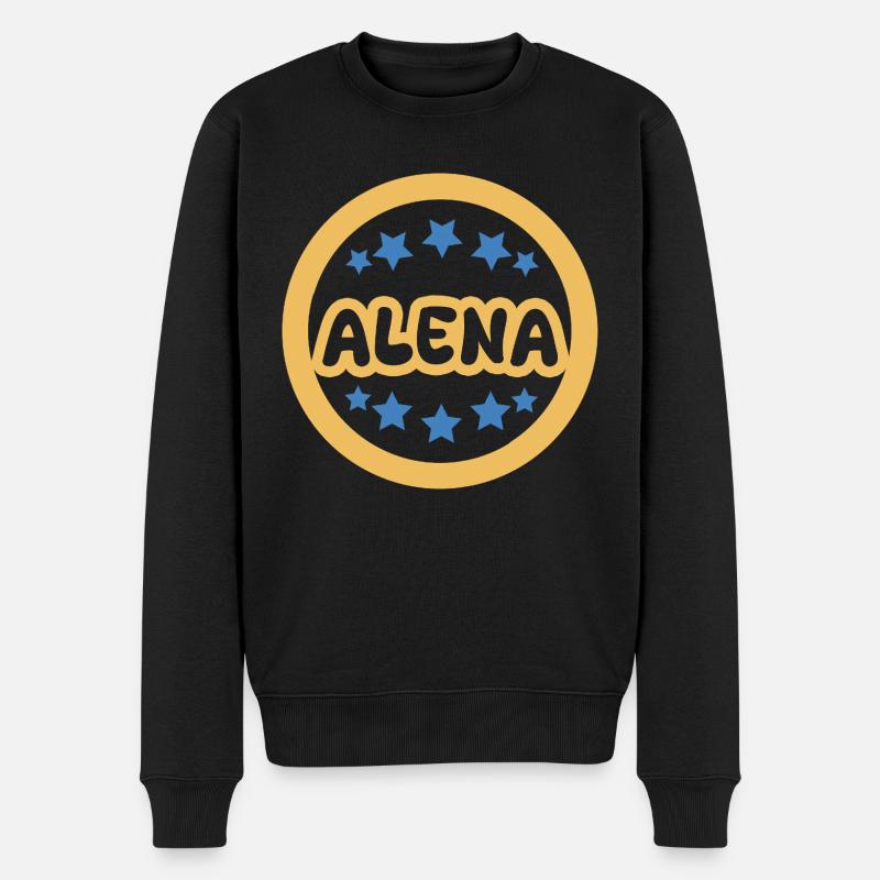Vorname Alena - Männer Premium Bio Pullover - Schwarz