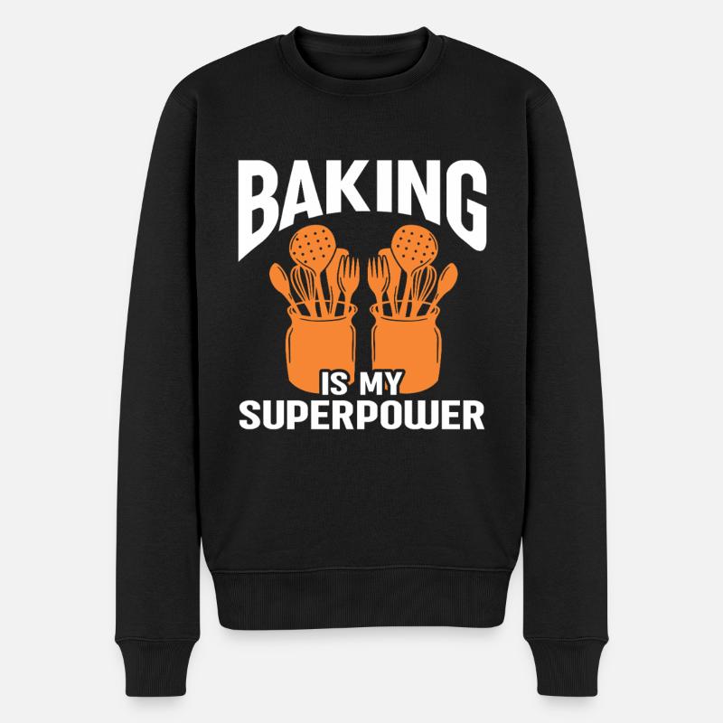 Baking Bakery Baker - Men's Premium Organic Jumper - black