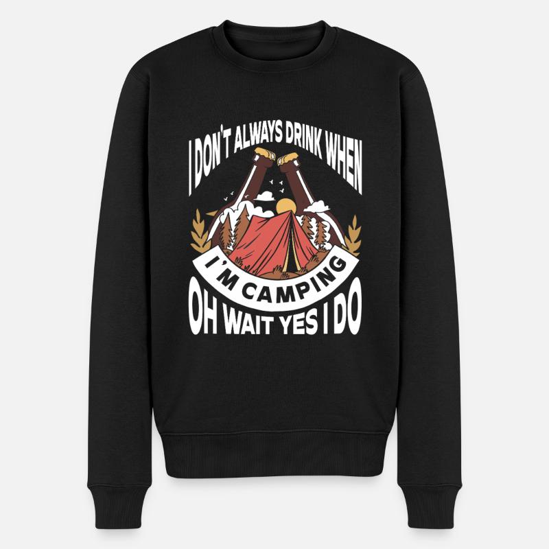 Camping Feu de camp Camper - Pull Premium bio Homme - noir