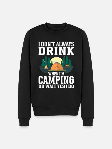 Camping Campfire Camper - Männer Premium Bio Pullover - Schwarz