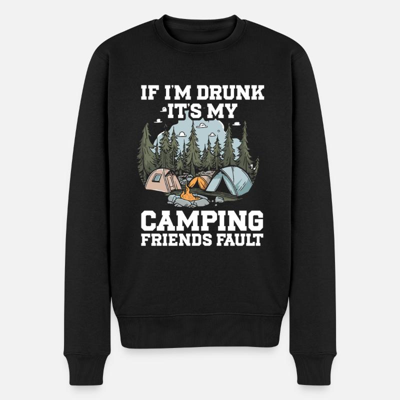Camping Feu de camp Camper - Pull Premium bio Homme - noir