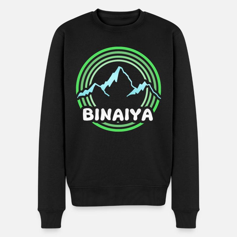 Mont Binaiya - Pull Premium bio Homme - noir