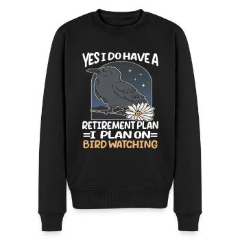 Bird Watching Cute Bird Lover - Männer Premium Bio Pullover - Schwarz - Vorne - Nico (187cm)