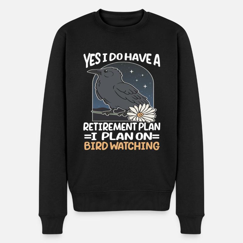 Bird Watching Cute Bird Lover - Männer Premium Bio Pullover - Schwarz