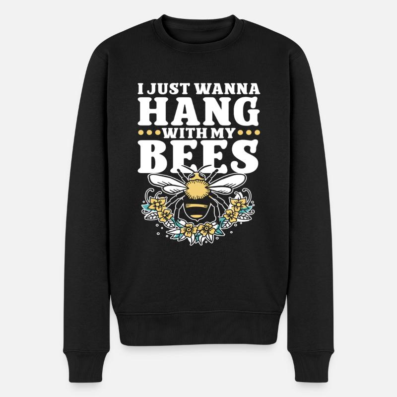 Beekeeping Bees Beekeeper - Männer Premium Bio Pullover - Schwarz